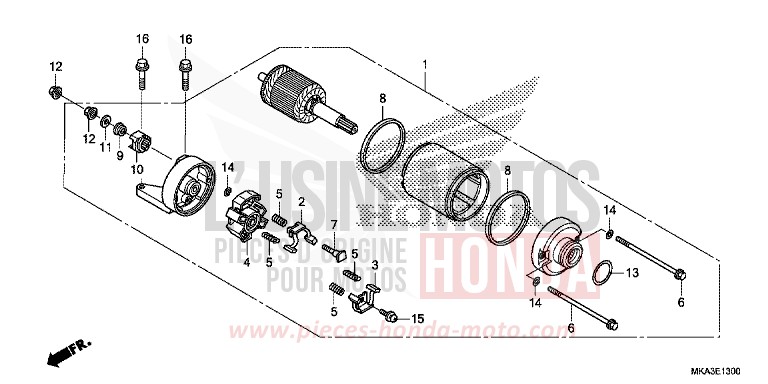 MOTEUR DE DEMARRAGE de NC750X "Méca" MAT GUNPOWDER BLACK METALLIC (NH436) 2016